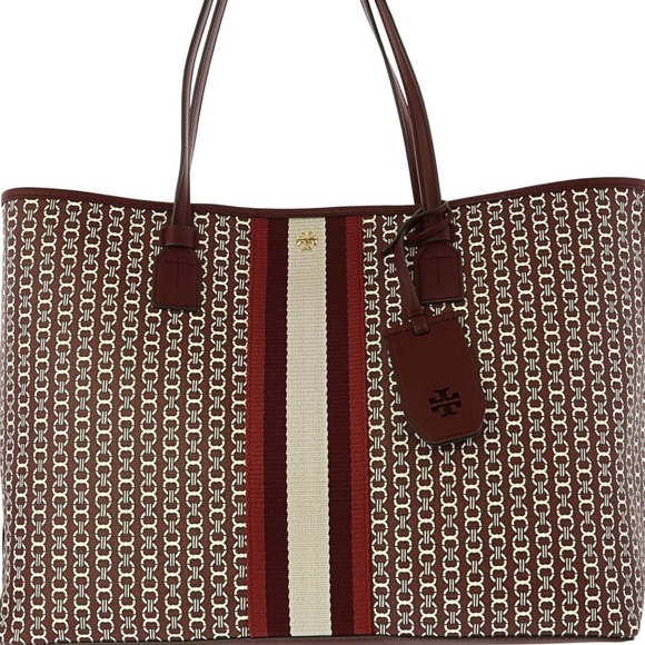 Tory Burch Gemini Link Tote in Real Burgundy - Picture 7 of 16